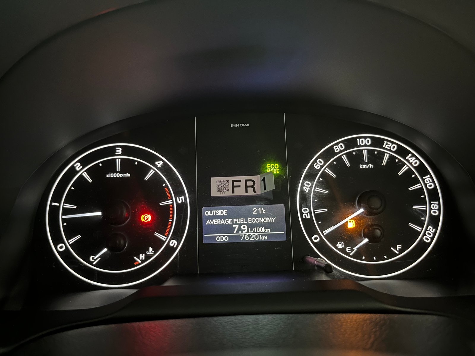Foto Bagian Odometer Mobil